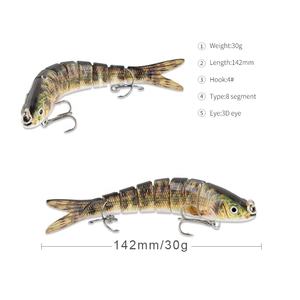 Appât dur en plastique pour la pêche, leurre pour attraper des poissons, efficace, matériel pour pêcher, 20 cm, 10g, 8 sections - Product Image 3