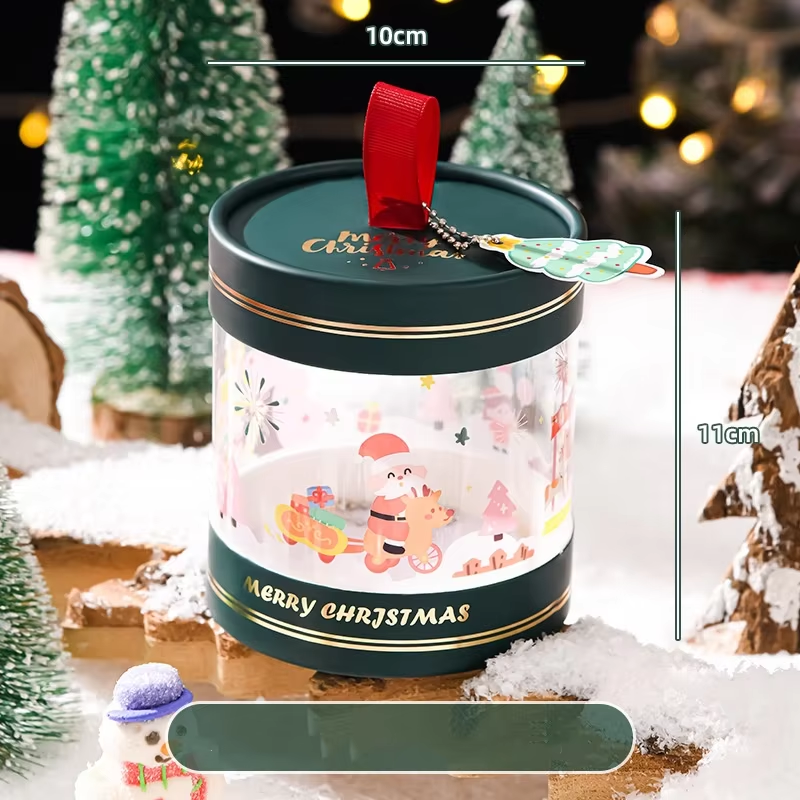 PVC green box with Christmas tag