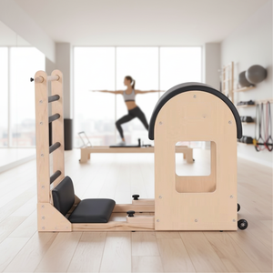Attrezzatura Commerciale per Pilates: Attrezzi Professionali in <span class=keywords><strong>Legno</strong></span> per Allenamento Core, Stretching della Colonna Vertebrale e Body Workout (Ladder Barrels) - Product Image 5