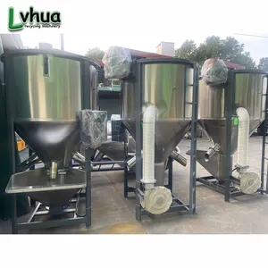 Lvhua acciaio inox verticale plastica granuli Mixer PP ABS PVC PET materia prima plastica Silo di miscelazione