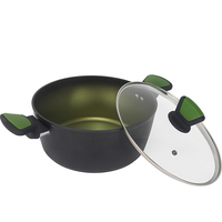 Nouveau Design ustensiles de cuisine à base d'eau à revêtement dégradé Pot à soupe en aluminium ensemble de casseroles