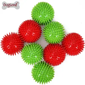 Brush squeaky dog chew ball toy ,TPR dog rubber chew toy ball
