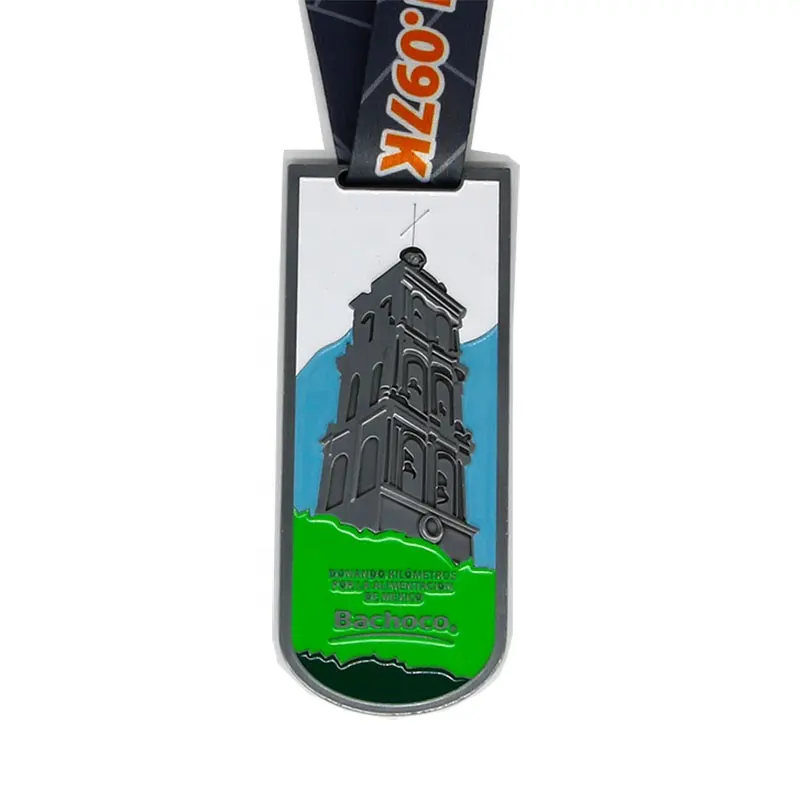 wtd Factory custom logo award medals with ribbon blank gold silver bronze honour cycling running marathon metal sport medal
