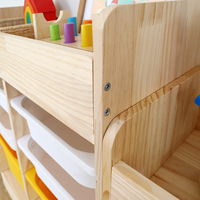 Étagère en bois enfants armoire jouet stockage organisateur ensemble combinaison bébé armoire enfant chambre meubles chambre maternelle solide
