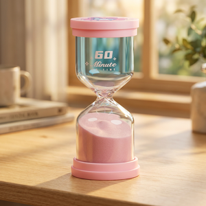 Sablier en verre aux couleurs personnalisées, minuteur rotatif portable <span class=keywords><strong>de</strong></span> 1/3/5/<span class=keywords><strong>10</strong></span>/15/30 <span class=keywords><strong>minutes</strong></span> pour la maison et le bureau - Product Image 1