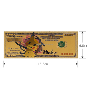 Ordine all'ingrosso: Banconota in polimero placcata in lamina d'oro 24k con simpatico Pikachu, ispirata all'anime giapponese - Product Image 2