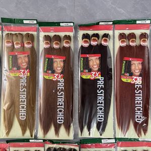 BELEZA 3X Grey EZ Factory Wholesale Low Price PreStretched <span class=keywords><strong>Afro</strong></span> Hair Extension Low-Temperature Soft Synthetic Crochet Hair Bulk - Product Image 4