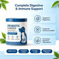 Poudre Probiotique Premium pour Animaux de Compagnie Bacillus Subtilis Absorption Rapide Sûr Soutien Digestif Immunitaire Santé de la Peau et du Pelage Riches en Protéines pour Chiens