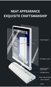 A4 A5 Máy tính để bàn hộp đèn Acrylic nhấp nháy LED ánh sáng bảng Menu hiển thị chủ đứng - Product Image 3