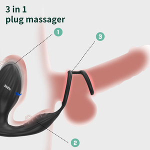 Nuevo Vibrador Anal con Control Remoto por Aplicación, Diseño de Doble Anillo, Rotación y Estimulación de Próstata, con Anillos Penianos, Venta al Por Mayor - Product Image 5