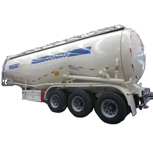 Caminhão de cimento semi reboque, china 3 eixos 45cbm transporte em pó grão animal alimentação silo tanque de cimento