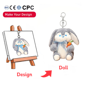 Tùy Chỉnh Chất Lượng Cao Sang Trọng Móc Khóa Chống Thiết Kế Mềm Thú Nhồi Bông Tùy Chỉnh Mini Sang Trọng Keychain - Product Image 1