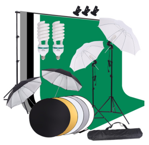 Nhiếp Ảnh Studio Backdrop Bộ Dụng Cụ Chiếu Sáng Ô Mềm + Giá Đỡ Nền + Bảng Phản Xạ 60Cm 5 Trong 1 - Product Image 1