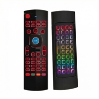 Mini Teclado Inalámbrico Portátil MX3 2.4ghz de Alta Calidad con 7 Teclas Retroiluminadas, Control Remoto por Voz, Giroscopio, Air Mouse Inteligente con Alcance de 8-10m