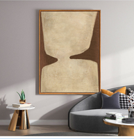 Peinture décorative abstraite de style Wabi Sabi, cadre flottant minimaliste, peinture murale pour salon, salle à manger, décoration murale