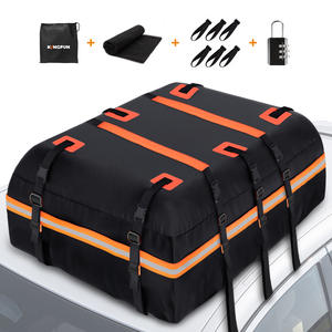 <span class=keywords><strong>Sac</strong></span> <span class=keywords><strong>de</strong></span> <span class=keywords><strong>toit</strong></span> <span class=keywords><strong>de</strong></span> <span class=keywords><strong>voiture</strong></span> universel imperméable, best-seller transfrontalier, poche en filet, design pliable, double couche, fixation par sangle, 70 kg - Product Image 2