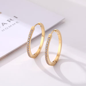 Aros de Acero Inoxidable Chapados en Oro Personalizados, Juego de Joyería de Moda para Mujer, Personalizable - Product Image 2