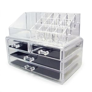Modern Acrylic Eco-friendly for Cosmetic Storage Display Box for Desktop Countertop <b>with</b> Dresser and Finishing Shelf - Product Image 1