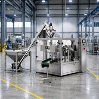 Machine d'emballage rotative automatique multifonctionnelle à économie d'énergie pour sachets préformés Doypack, film papier et poudre, avec alimentation par vis et scellage