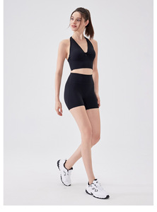 Top Deportivo Halter con Tiras Delgadas en la Espalda para Mujer, con Tirantes Cruzados Delanteros, Elástico, Ajustado, con Almohadillas Removibles, Ideal para Fitness y Yoga, Venta al por Mayor - Product Image 3