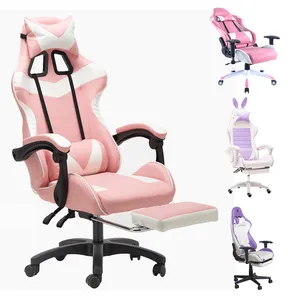 Fauteuil de jeu en cuir PU, noir et rouge, pour ordinateur PC de jeu - Product Image 1
