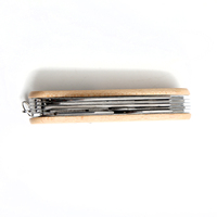 Couteau suisse multifonction Couteau pliant en acier inoxydable Manche en bois Porte-clés d'extérieur Couteau de poche Outils