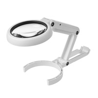 5X/11X Reading Hand-held Magnifying Glass Folding Magnifying Glass With Lamp for Maintenance Jewelry Appraisal