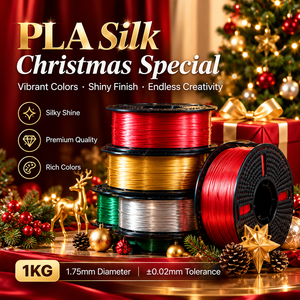 Filamento de Impresora 3D PLA Silk de 1 kg, Acabado Brillante, Múltiples Colores para Adornos Navideños y Decoración de Regalos - Product Image 1