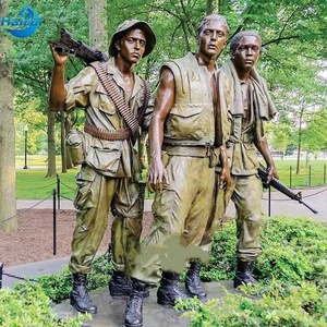 Statua in Bronzo a Grandezza Naturale dei Tre Guerrieri del Vietnam per Parco Commemorativo o Giardino - Product Image 3