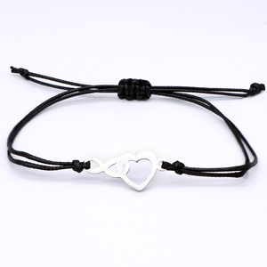 Braccialetti in Acciaio Inox per Madre Figlia <span class=keywords><strong>Figlio</strong></span> con Charm a Farfalla Cuore Soffione Infinito Bracciali Intrecciati per Coppie - Product Image 6