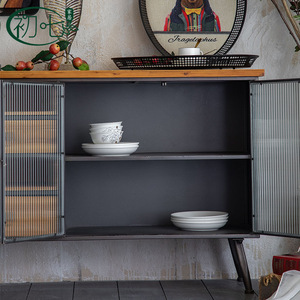 European Retro Style <b>Sideboard</b> With Storage For Living Room And Entryway Cabinet - Product Image 4
