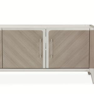 Commode moderne personnalisée Armoire multimédia élégante avec façades grises texturées avec dessus en marbre élégant Garniture en <span class=keywords><strong>platine</strong></span> Unité de divertissement - Product Image 5