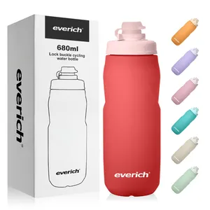 Wholesale High quality Reusable BPA Free Squeeze Biking Hiking Cycling 680 ml Water Bottle PP Sports Cycling Water Bottle