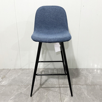 Meilleur vendeur Tabouret de bar contemporain de hauteur comptoir en tissu velours léger Pieds en métal robustes Utilisation en extérieur Hôtel Utilisation à domicile Bar