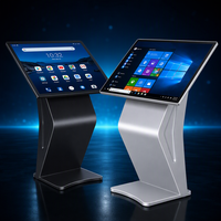 Kiosque interactif tactile intelligent pour intérieur et extérieur, style K, 43'' 55'', sur pied, horizontal, multimédia