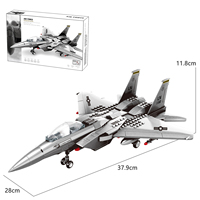 Wange 4004 F-15 Eagle Fighter Model kompatibel partikel kecil blok batu bata anak-anak pendidikan membangun memblokir Set mainan Juguetes