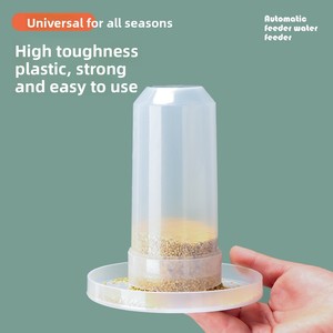 Comedero y Bebedero Automático para Aves, Diseño Redondo para <span class=keywords><strong>Palomas</strong></span> y Periquitos, Bebedero para Pollos, Caja <span class=keywords><strong>de</strong></span> Alimentación, Bandeja para Comida - Product Image 3