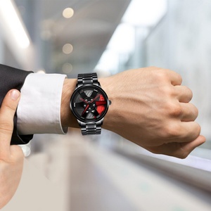 Cool and Cool Fashion Stainless Steel Men's Quartz Wristwatch Dial Sport Car Rim Wheel Hub <b>Watch</b> Business Luxury Wrist <b>Watches</b> - Product Image 6