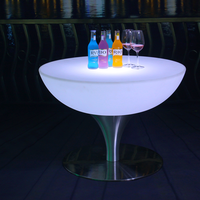 Table basse moderne avec télécommande, changement de couleur RVB, mini table de bar, table basse en plastique de luxe, petit meuble LED