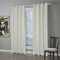 Chambre salon 100% occultant prêt à l'emploi 100% Polyester Tricot teint velours rideaux de fenêtre haut œillet pour couvre-fenêtre