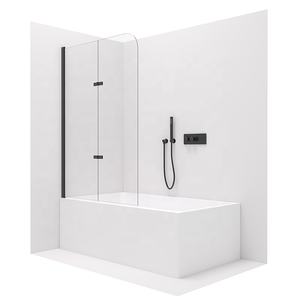 Prix usine salle de bain aluminium pliant verre écran charnière Pivot porte de douche pour <span class=keywords><strong>baignoire</strong></span> - Product Image 1