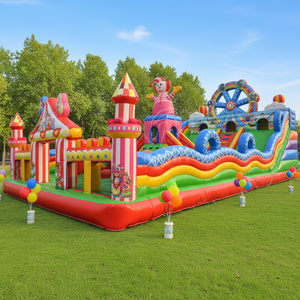 <span class=keywords><strong>Parc</strong></span> de trampoline gonflable de cirque et de carnaval, clown, montgolfière, aire de jeux multi-activités, toboggan, centre de divertissement à thème - Product Image 1