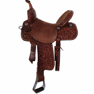 Selle de cheval western en cuir d'origine robuste pour la course de trail de plaisir pour l'équitation anglaise - Product Image 1