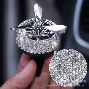 ABS Car Air Freshener <strong>Diffuser</strong> with Exhaust <strong>Clip</strong> Fan Rotating Air Outlet Aromabling Metal Fan Freshener for Car Exhaust - Product Image 5