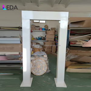 LEDA Style simple Porte en arc noir Fond de scène professionnel en métal pour décoration d'événements de mariage - Product Image 3