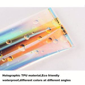 Bolsa de Maquillaje Impermeable Holográfica de TPU para Mujer, Estuche de Almacenamiento de Cosméticos, Bolsa de Viaje con Cierre - Product Image 5