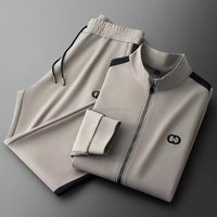 Vente en gros d'usine, costume de sport décontracté haut de gamme pour hommes, taille plus, veste haut de gamme, pantalon long, ensemble deux pièces pour hommes