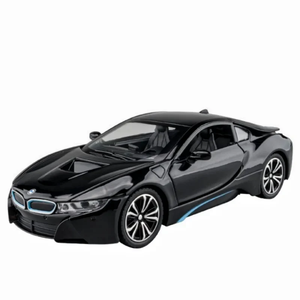 Coche de Metal Fundido a Presión BMW i8, Escala 1:24, Modelo de Coche Deportivo de Aleación con Puertas Abribles, Función de Retroceso y Detalles Interiores - Product Image 1
