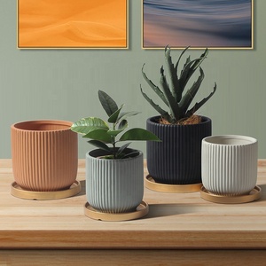 Macetas de Cerámica de Estilo Nórdico Moderno, Diseño Minimalista, Mate, Multicolor, para Plantas de Interior - Product Image 3