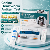 Hundeherzwurm-Antigen Schnelltest-Kit, CHW Ag Veterinär-Screening-Kassette für Hunde mit Kostenlosem Proben-Service-Kit